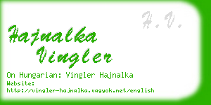 hajnalka vingler business card
